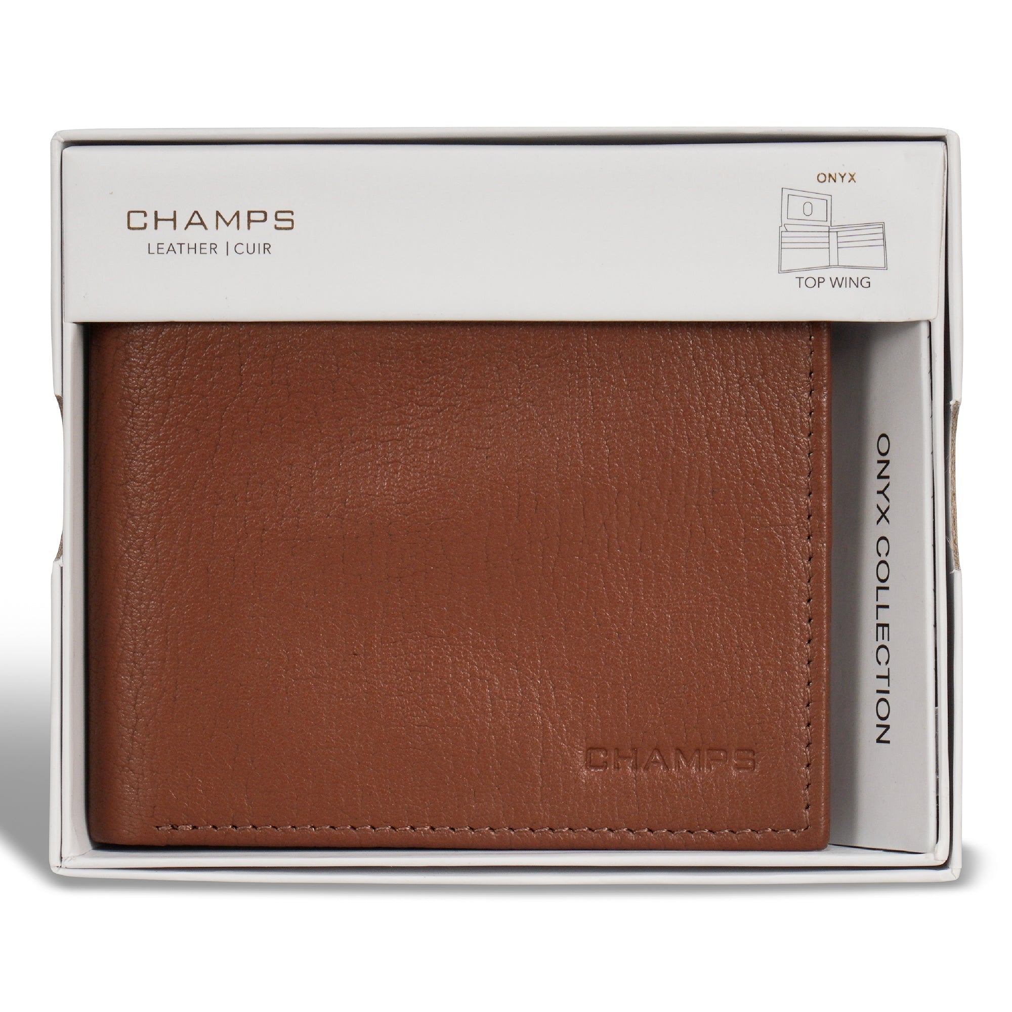 Onyx / Leather Top Wing Wallet