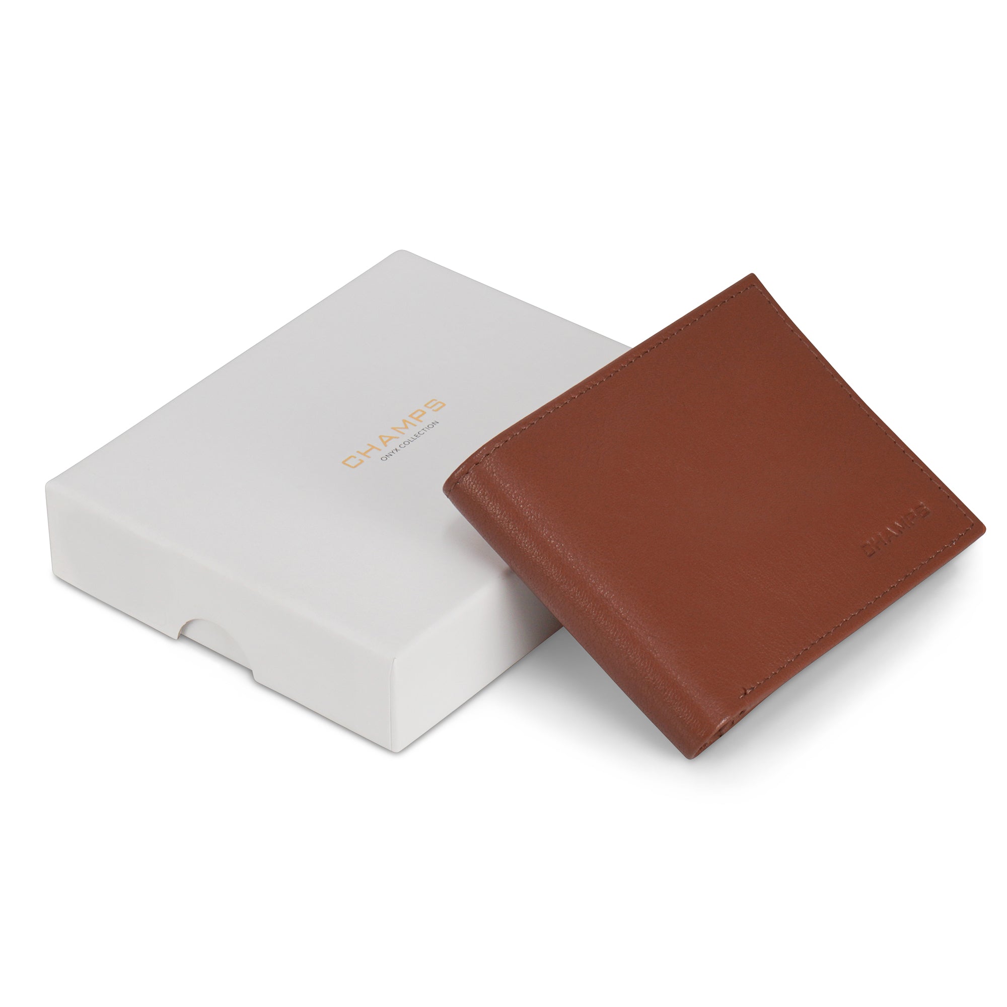 Onyx / Leather Center Wing Wallet