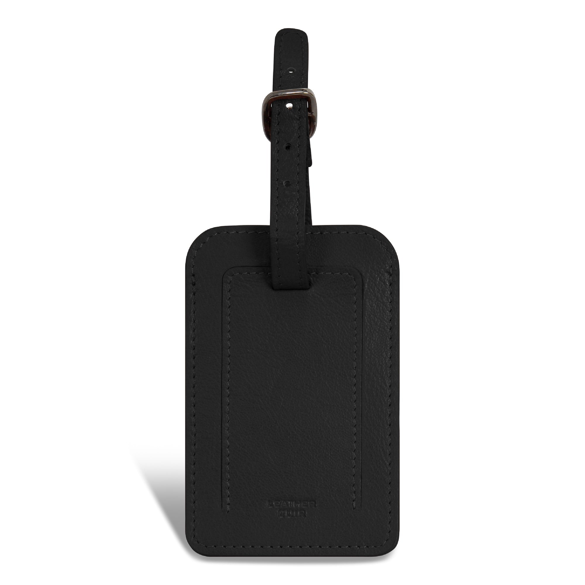 Onyx / Leather Luggage Tags