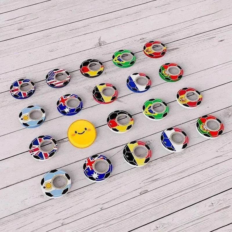 Creative Soccer World Teams Fidget Spinner Anti-Anxiety Relieves Stress Toy Keychain