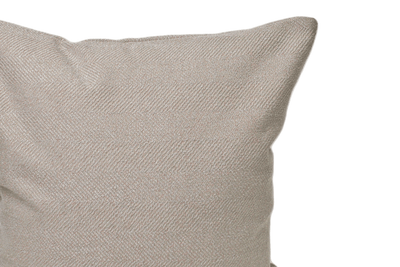 Silver Chevron Cushion Cover – Silvery Taupe Neutral Design, Textured Chevron Pattern, Hand-made in Canada