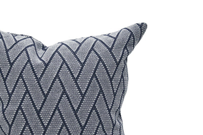 Oxford Cushion Cover – Indigo & White Design, 100% Polyester, Hand-Made in Canada
