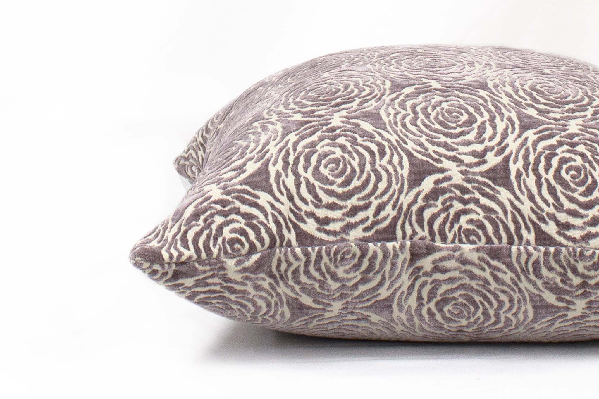 Mauve Floral Cushion Cover