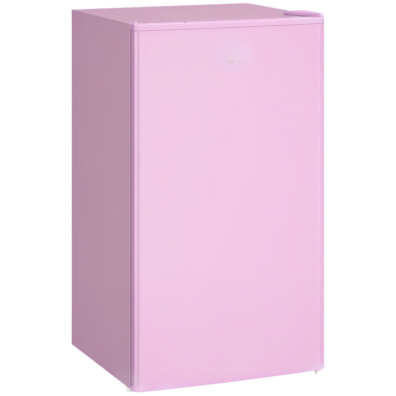 Compact Refrigerator, Mini Fridge with Freezer, Adjustable Shelf, Mechanical Thermostat and Reversible Door, Pink