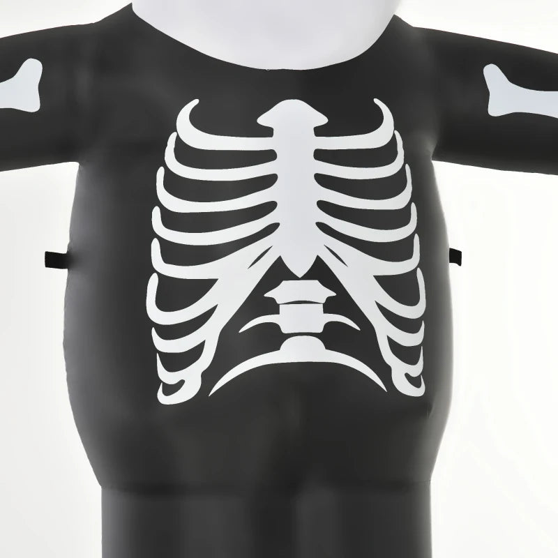 HOMCOM 10ft Halloween Inflatable Skeleton Ghost – LED Lighted, Indoor/Outdoor