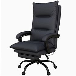 Double Padded Executive Massage Heated Office Chair Charcoal - Free Shipping