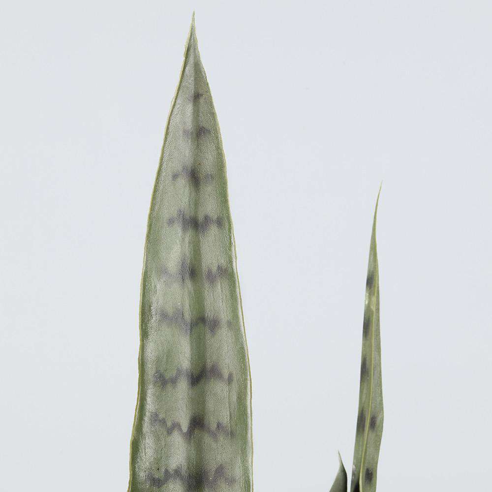 Dezi Artificial Snake Sansevieria Dark Green Potted Plant 21''