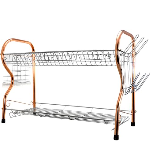 Better Chef 2-Tier 16 in. Chrome Plated Dish Rack in copper - Free Shipping