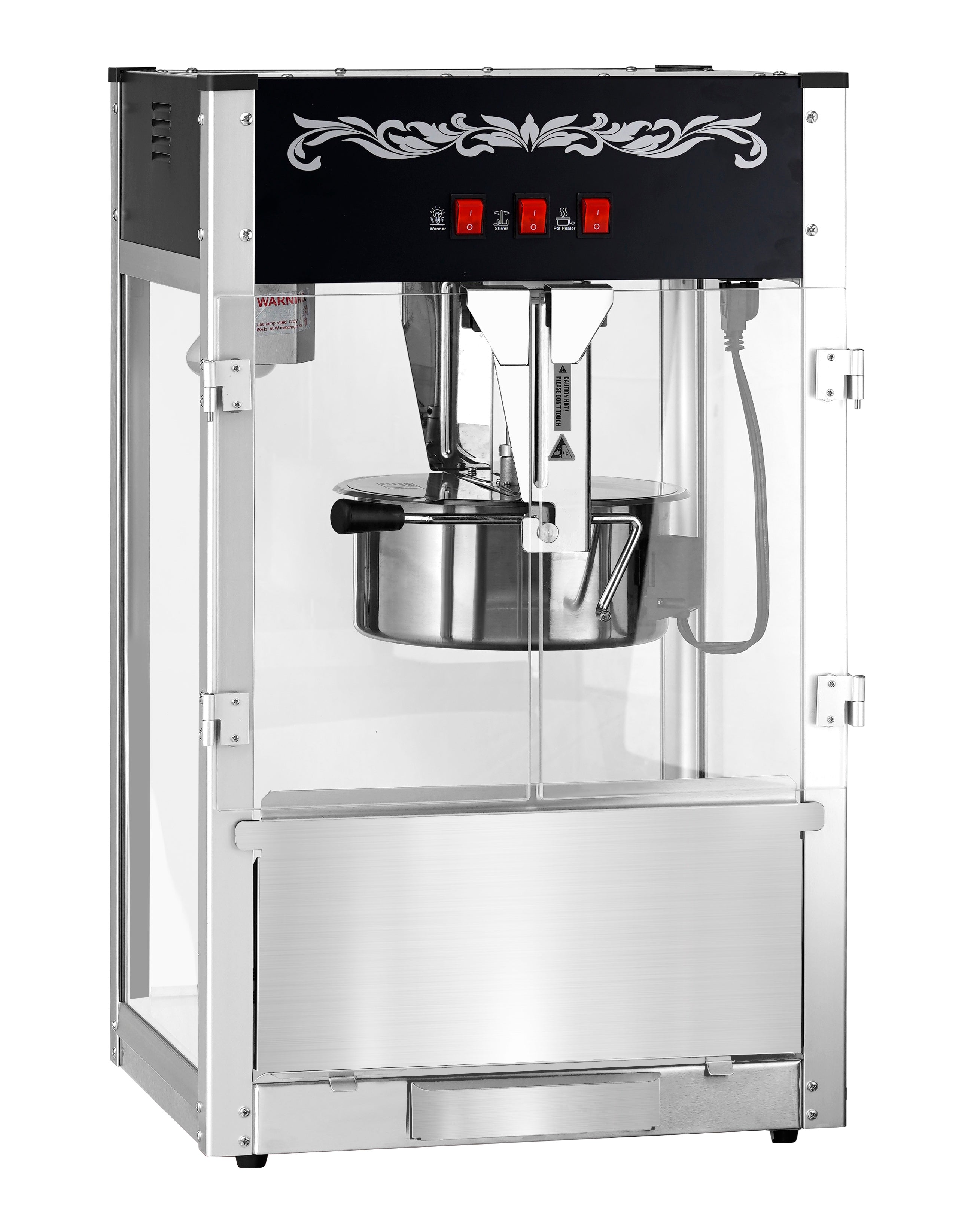 16oz Black Canadian Commercial Popcorn Machine
