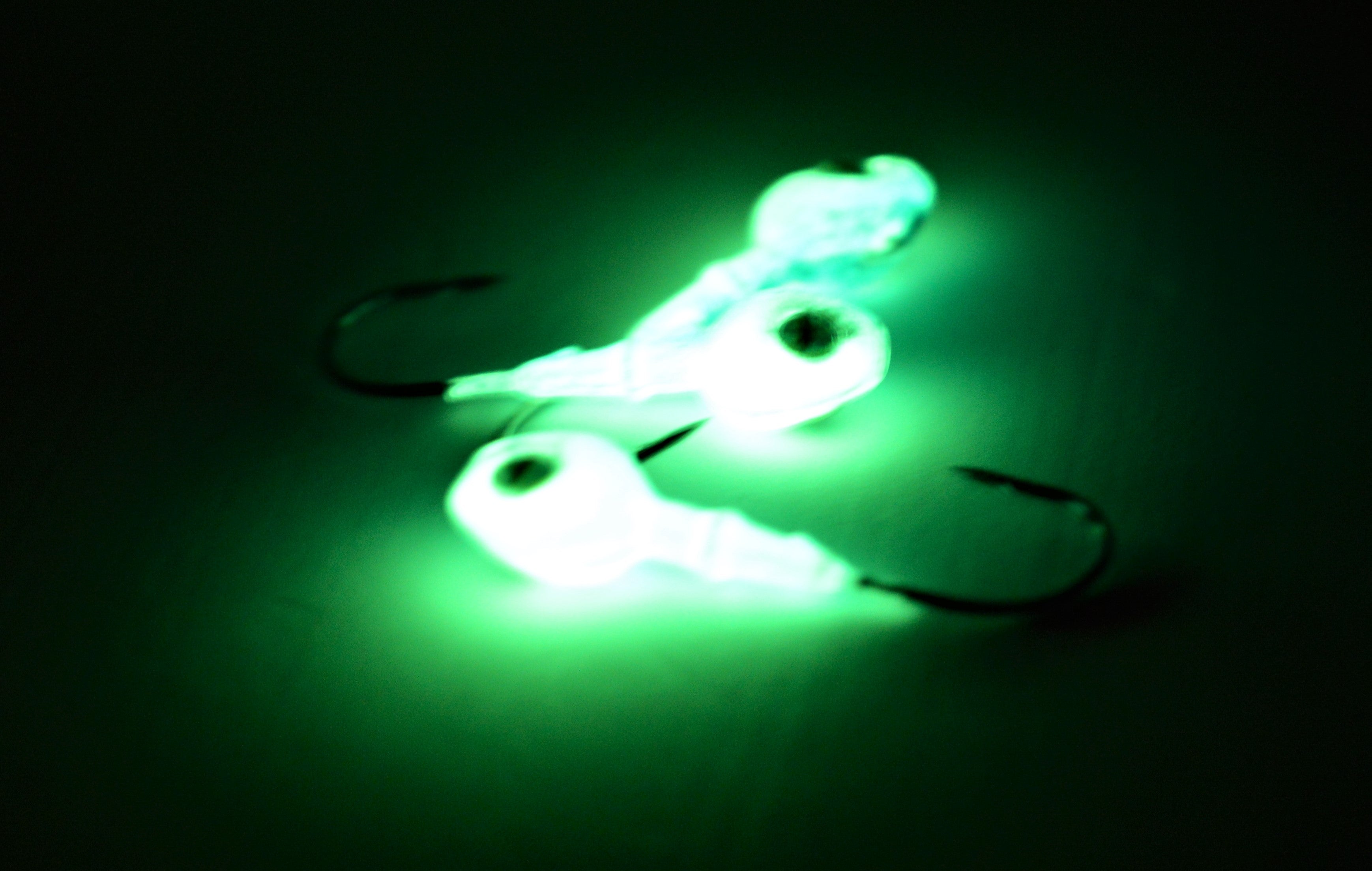 Big Sky Snake Eye 1/4oz Glow Jigs 3/pack