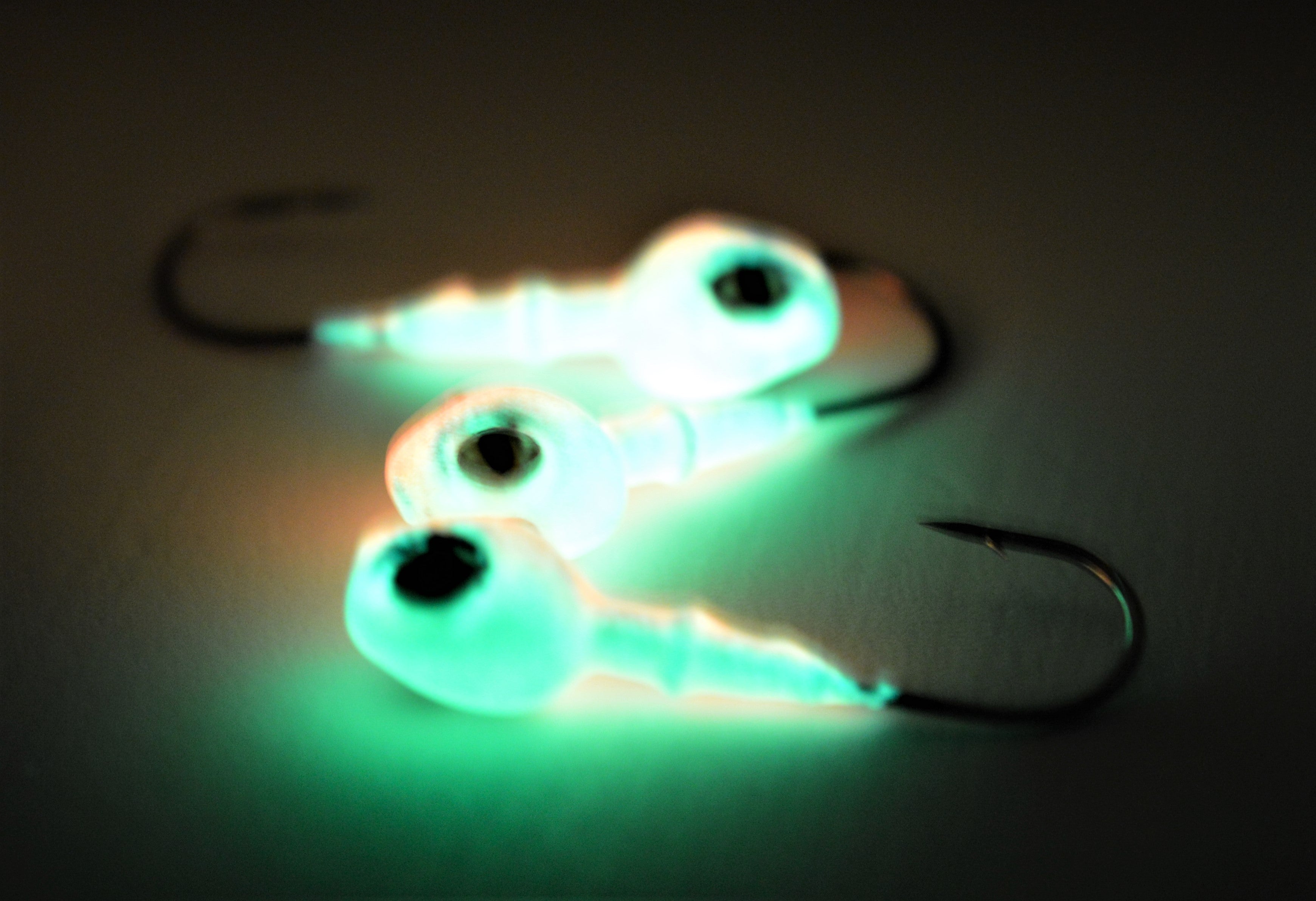 Big Sky Snake Eye 1/4oz Glow Jigs 3/pack