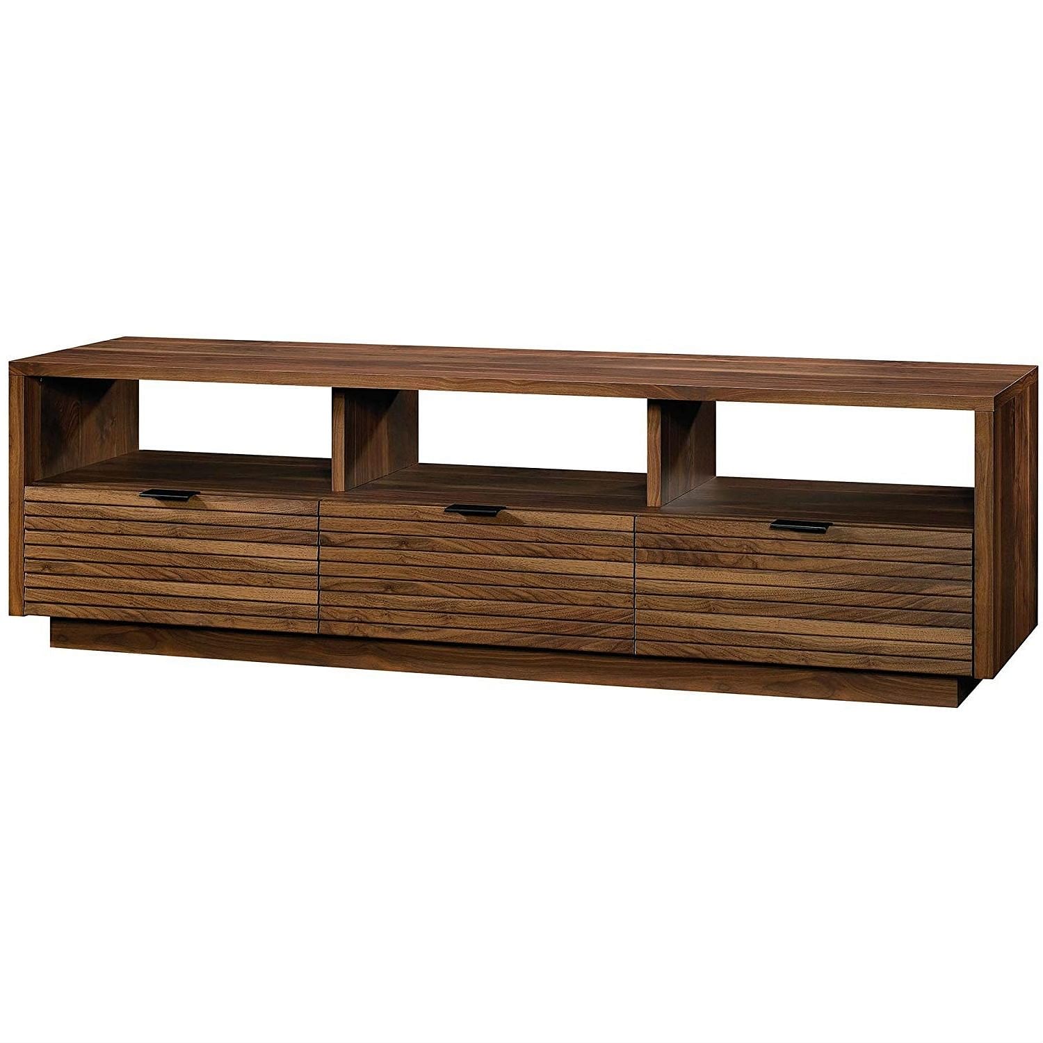 Modern Walnut Finish TV Stand Entertainment Center - Fits up to 70-inch TV - Free Shipping