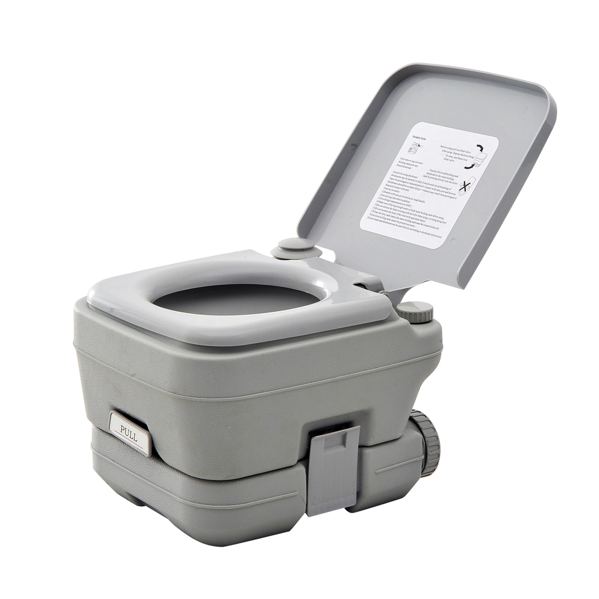 Outsunny Portable Camping Toilet with Flush, 2.6 Gallon (10L) Flushable Tank, Ideal for Outdoor, Boating, Road Trips