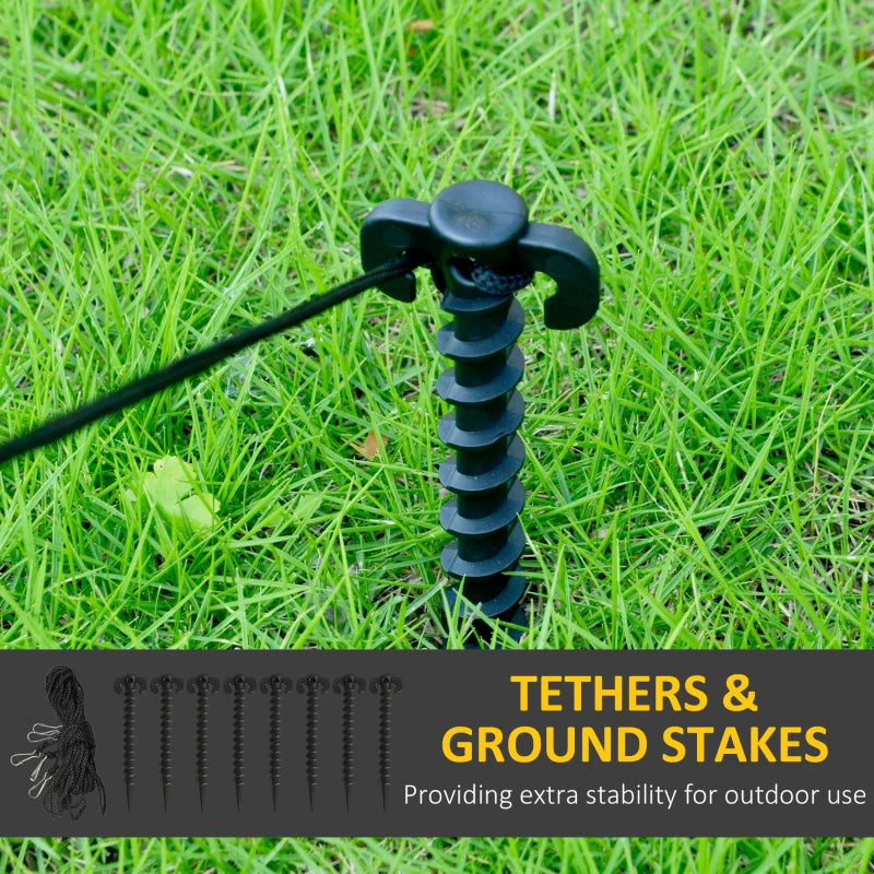 Outsunny 12ft Halloween Inflatable Grim Reaper – LED Lighted Blow-Up Garden Decoration for Indoor & Outdoor