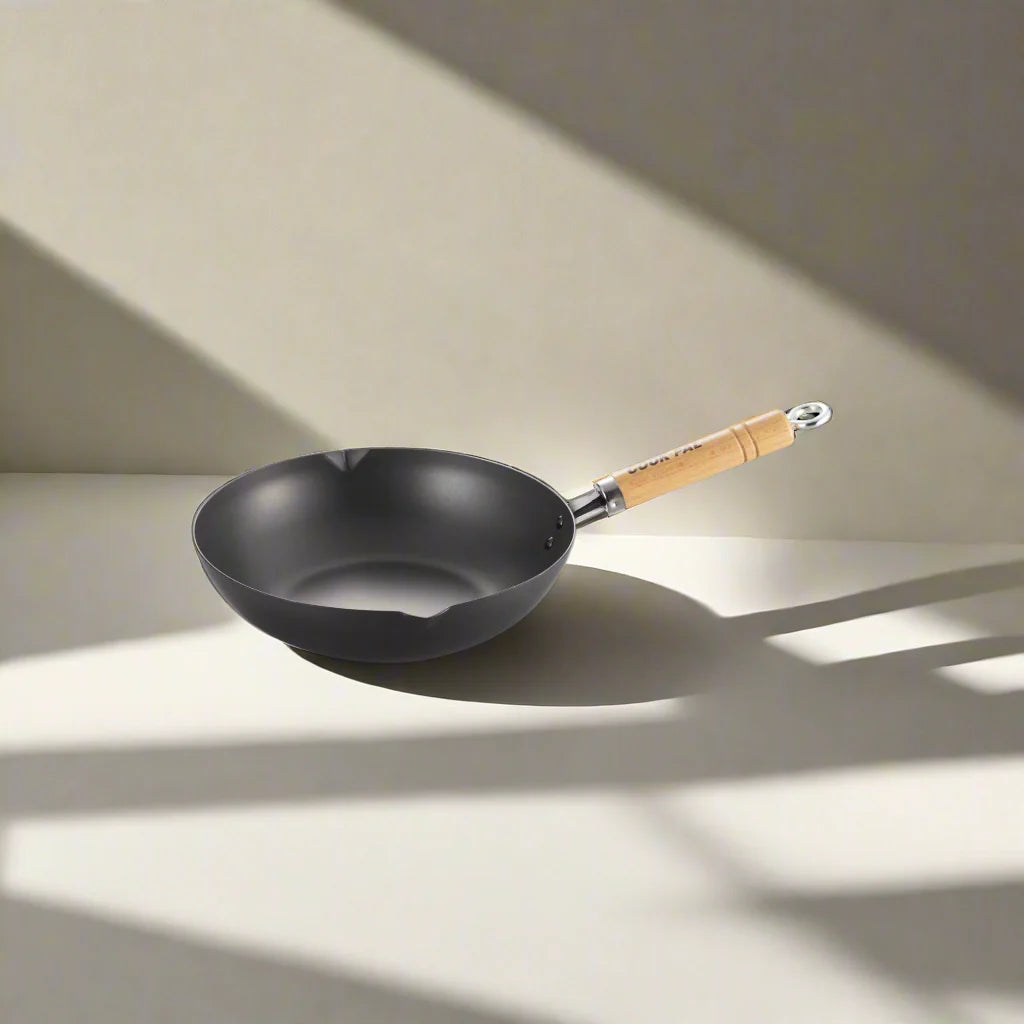 Yoshikawa Cook-Pal Ren Japanese Deep Fry Pan 28cm Carbon Steel | Made in Japan