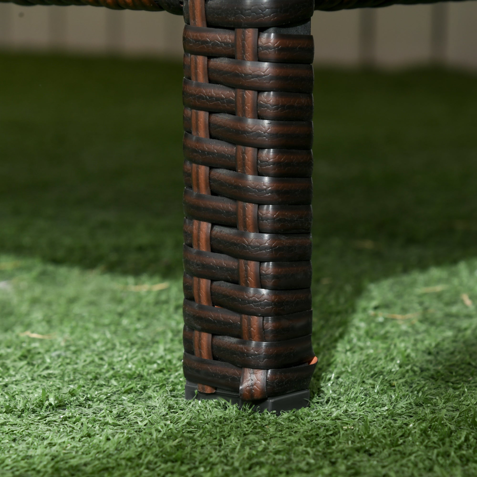 Outsunny 3-Seater Wicker Sofa, PE Rattan Outdoor Couch Conversation Furniture with Removable Cushions for Patio, Garden, Brown