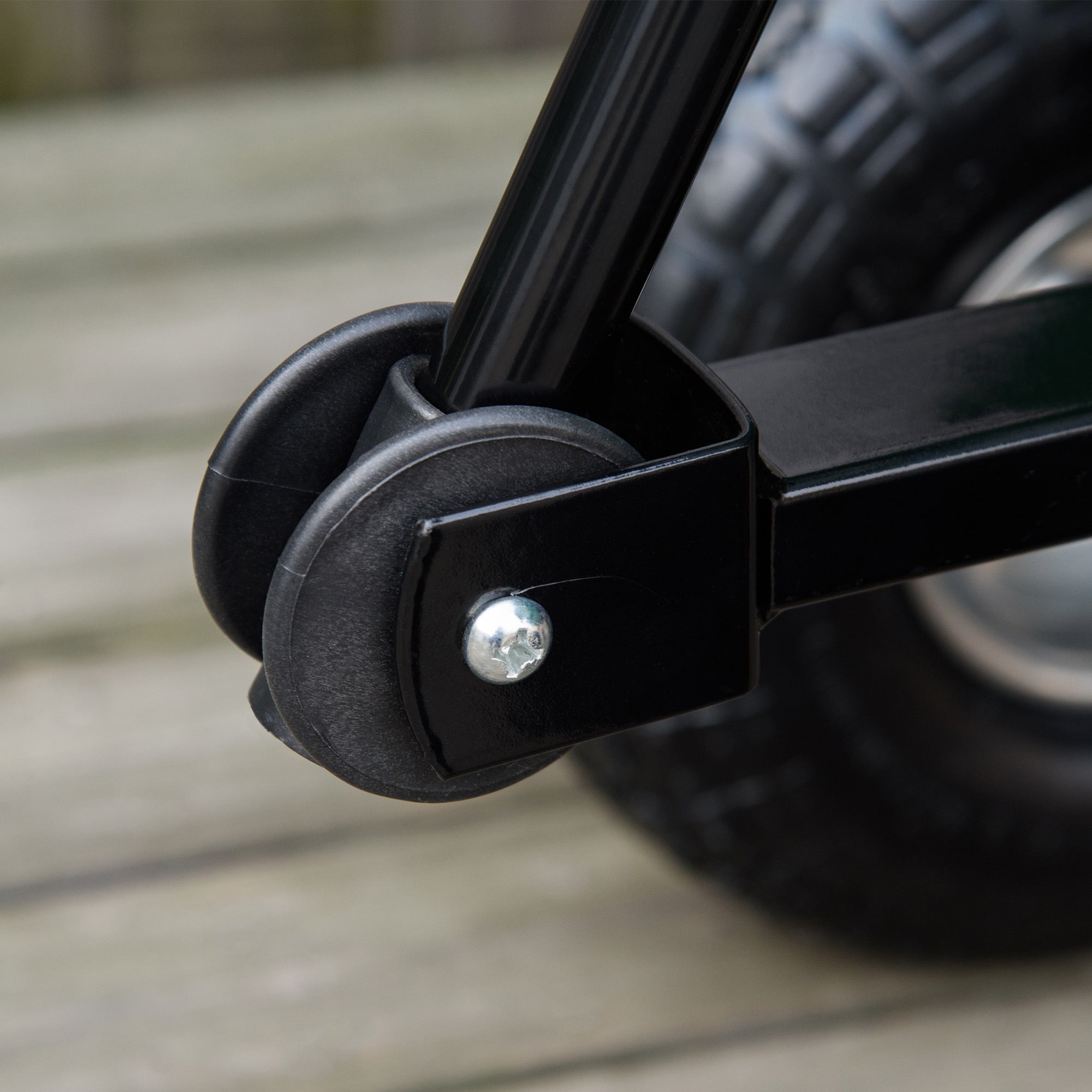 Outsunny Steel Garden Cart with Handle and 10" Pneumatic Tires, Utility Wagon Cart for Garden, Patio, Lawn, 551 lbs Capacity