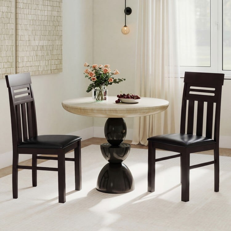 Dining Chairs High Back Dining Room Chairs Set of 2-Brown