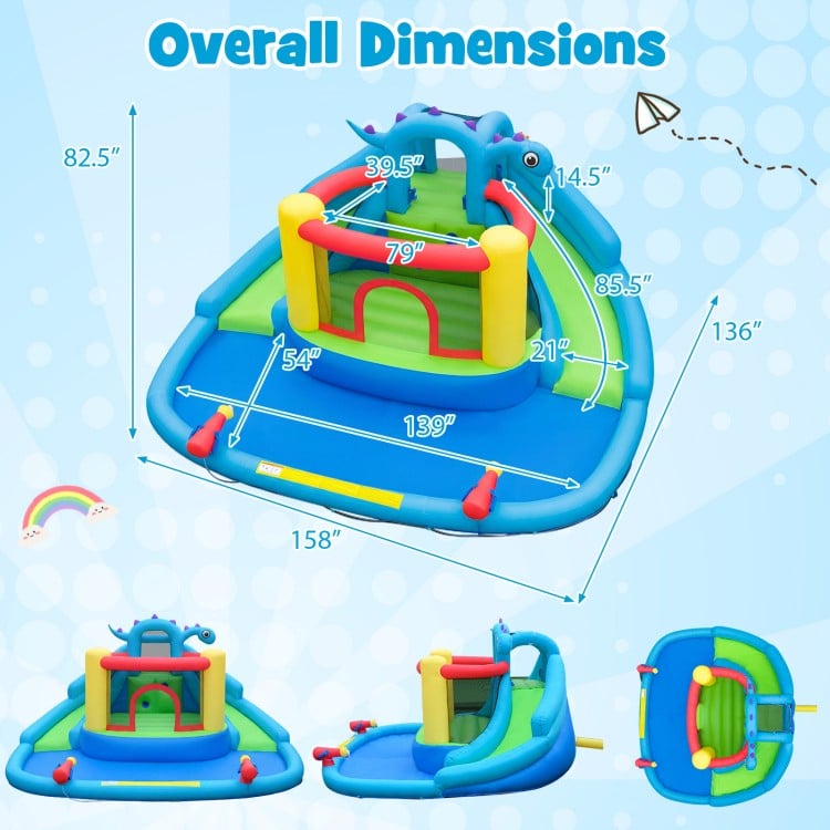 Dinosaur-themed Kids Inflatable Bounce House Inflatable Water Slide Park