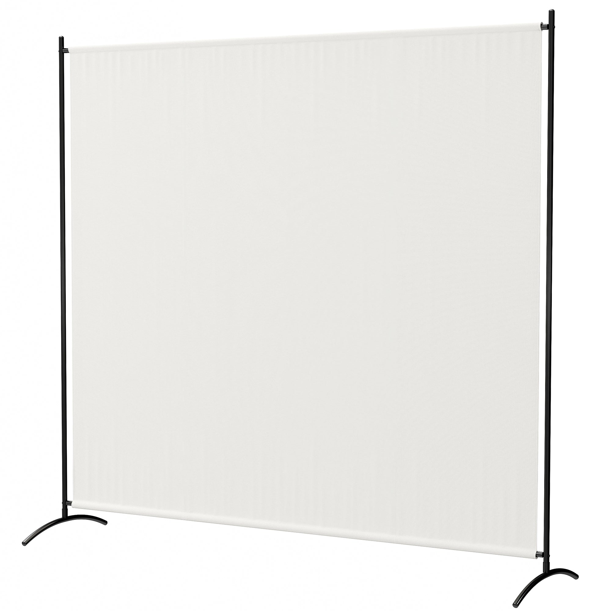 Outsunny Single Panel Room Divider, UV30+ Privacy Screen, Indoor Outdoor Privacy Panel with Stable Base, Beige