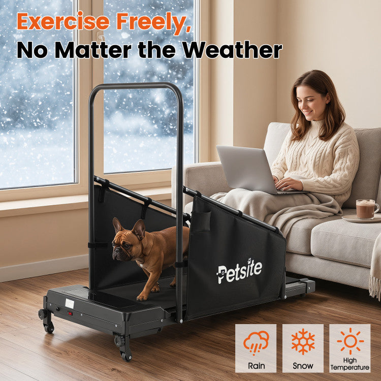 Dog Treadmill with Remote Control, LCD Display & Adjustable Incline for Small & Medium Dogs