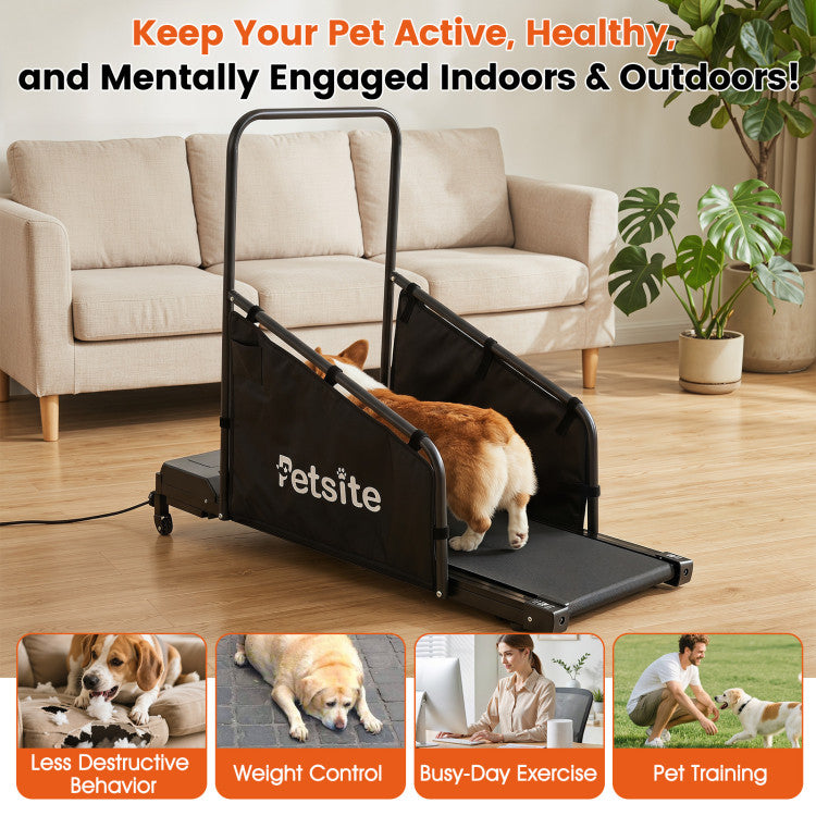 Dog Treadmill with Remote Control, LCD Display & Adjustable Incline for Small & Medium Dogs