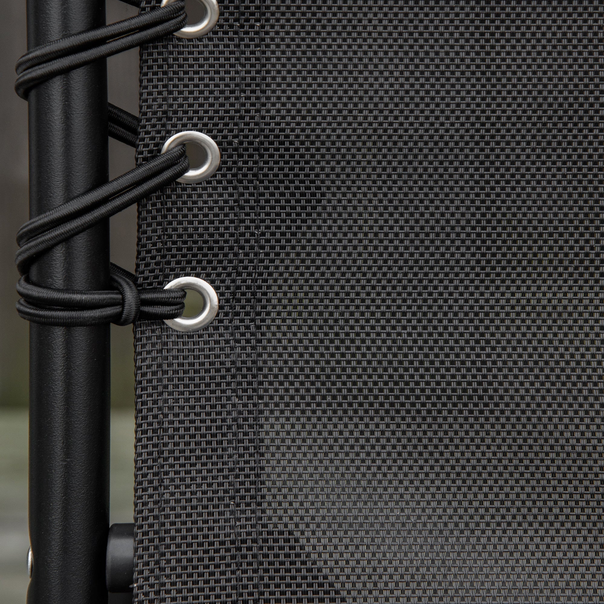 Outsunny Adjustable Folding Beach Bed 4-Level Reclining Lounger Lightweight Portable Camping Black