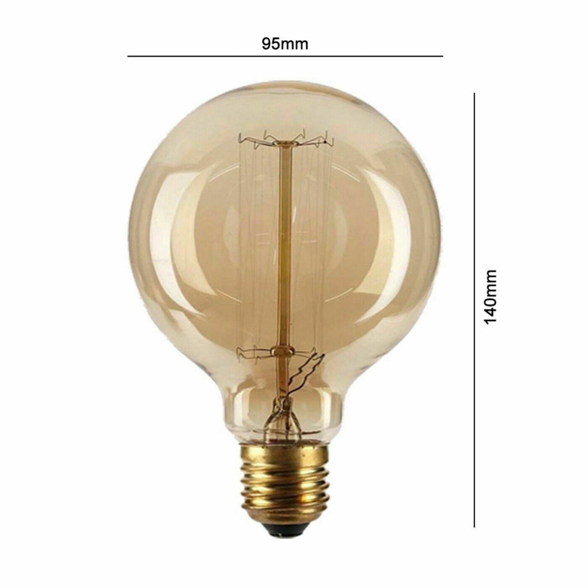 E26 G95 60W Vintage Retro Industrial Filament Dimmable Bulb~1049
