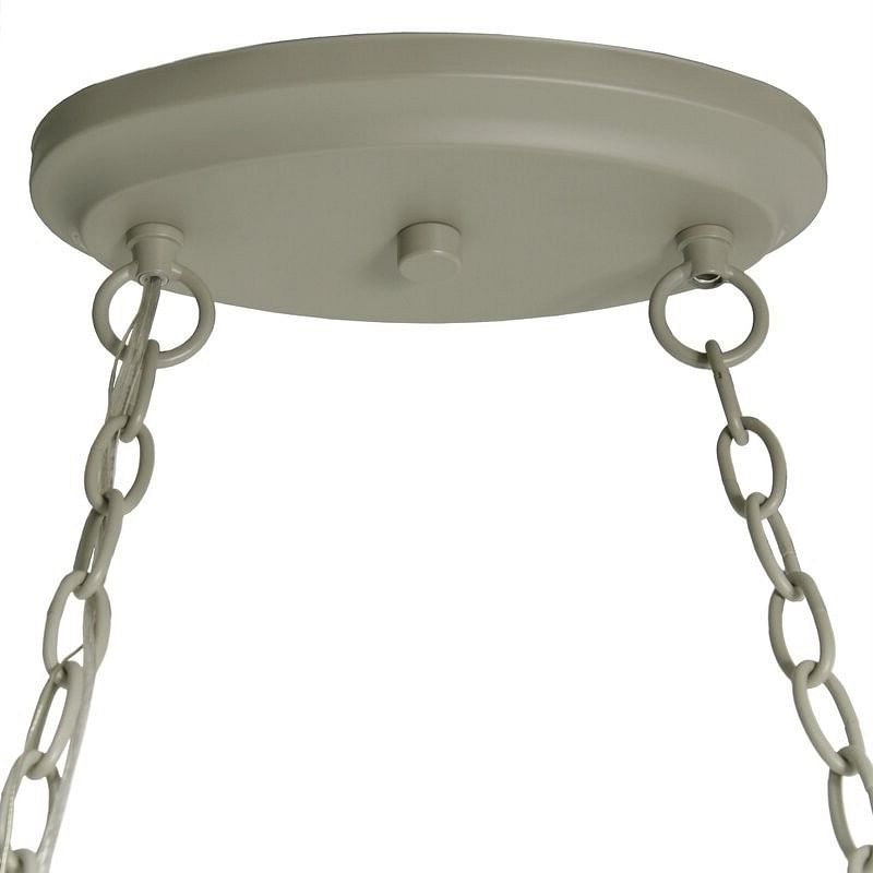 Rustic 2 Light 10 Hook Ceiling Mounted Hanging Pot Rack in Slate Gray - Free Shipping