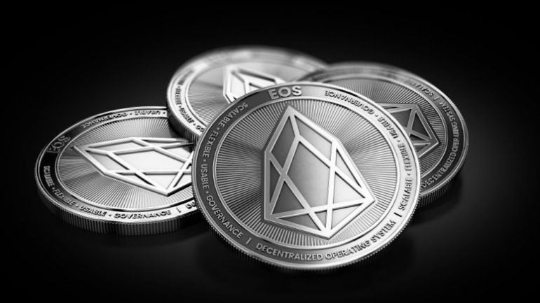 EOS Coin - Silver Metal Physical Blockchain Cryptocurrency Collectible Coin