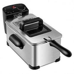 3.2 Quart Electric Stainless Steel Deep Fryer with Timer - Free Shipping