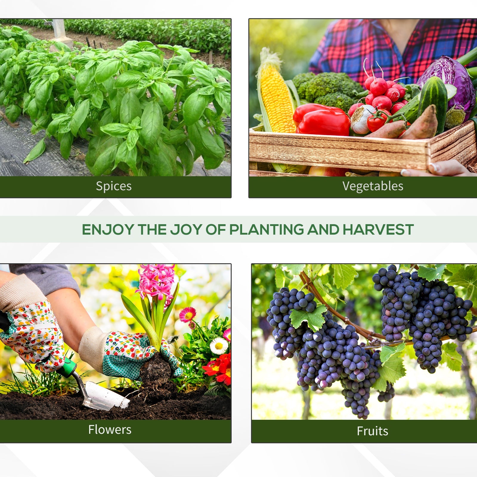 Outsunny 26'L x 10'W x 6.8' H Large Steeple Walk-In Greenhouse Hoop House Tunnel Grow Tent Premium Steel Frame White