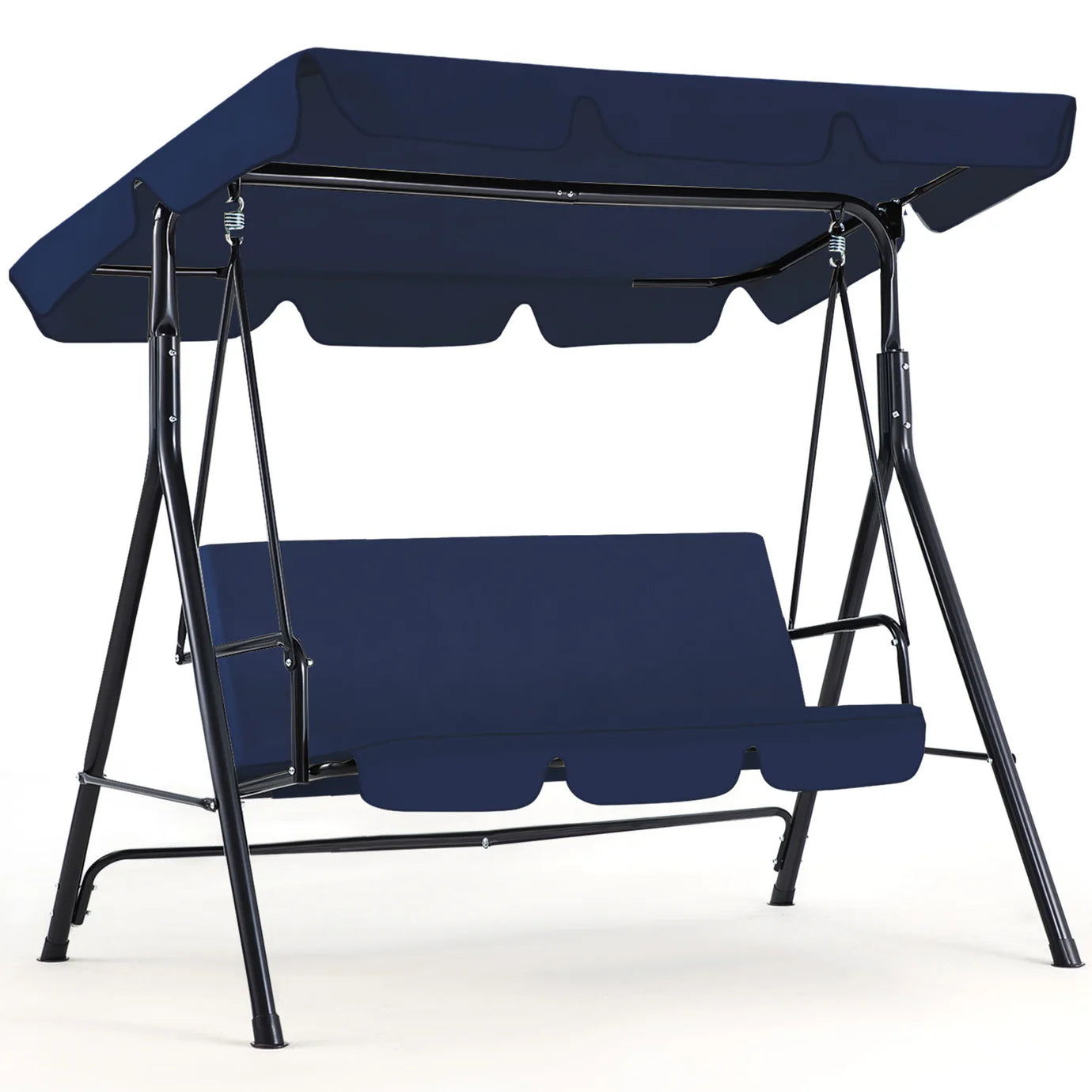 AECOJOY 3-Seat Outdoor Patio Swing Chair – Heavy-Duty Canopy Swing Bench for Backyard, Porch & Garden
