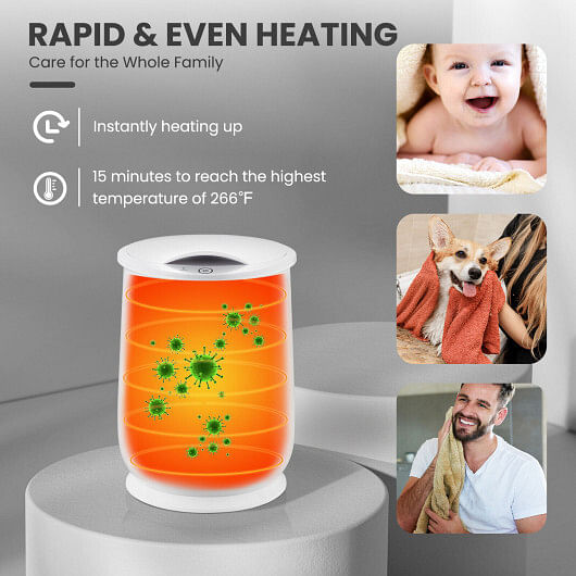 20L Bathroom Towel Warmer with Auto Shut-White - Free Shipping