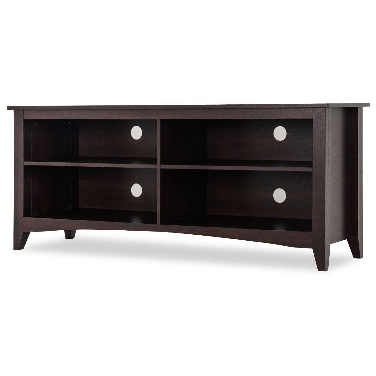 Contemporary TV Stand for up to 60-inch TV in Espresso Finish - Free Shipping