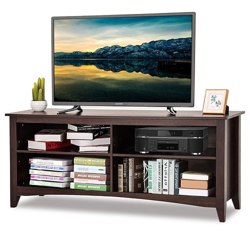 Contemporary TV Stand for up to 60-inch TV in Espresso Finish - Free Shipping
