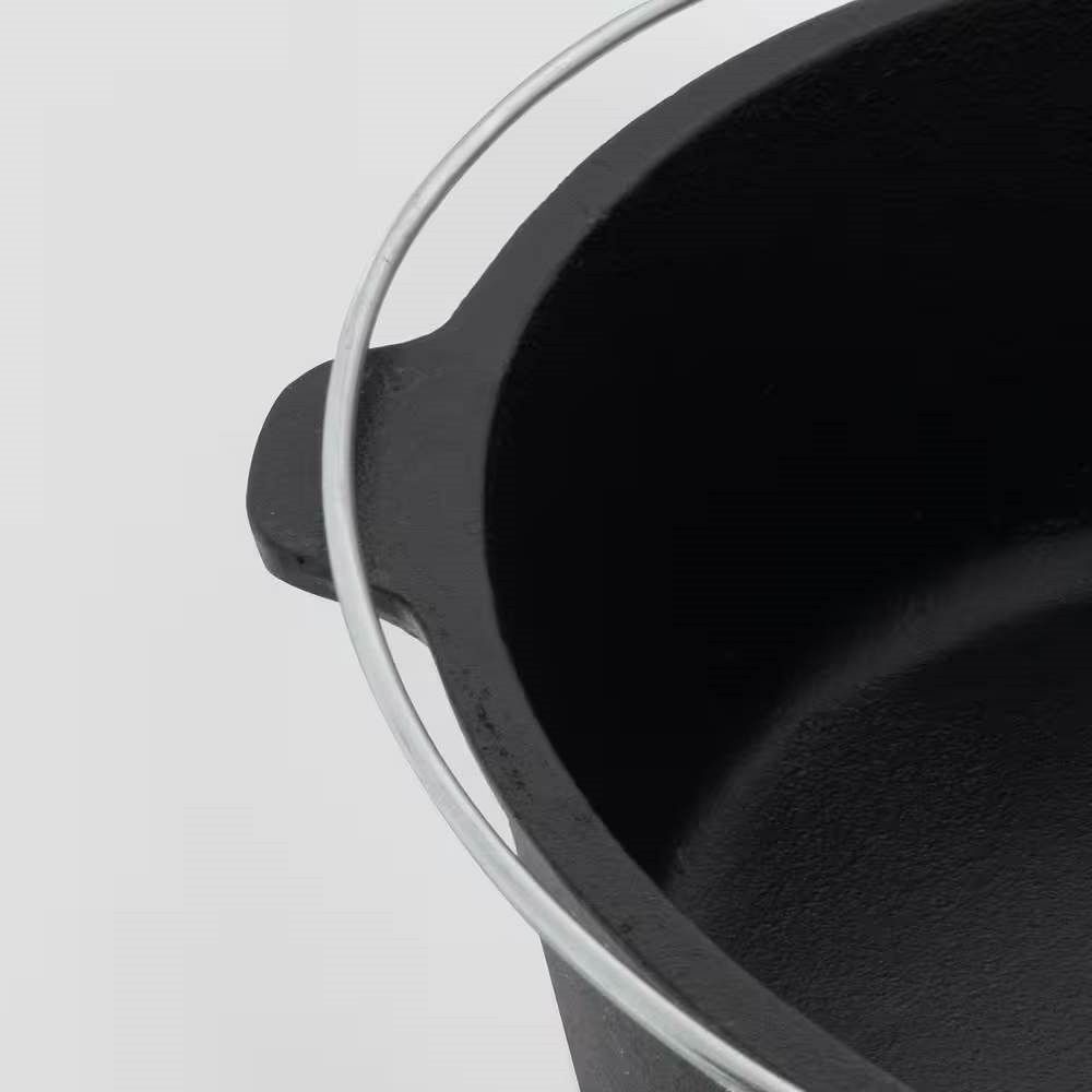 6-Quart Durable Cast Iron Dutch Oven with Lid and Metal Handle - Free Shipping