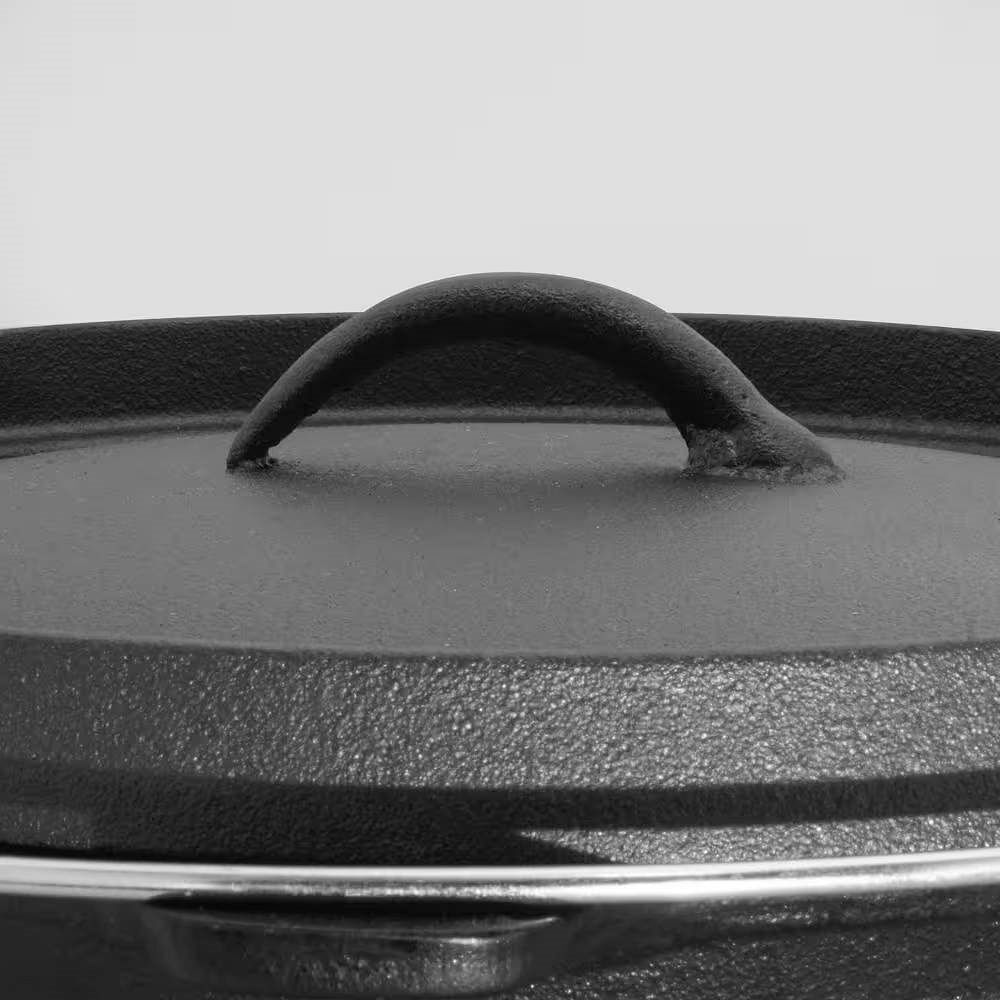 6-Quart Durable Cast Iron Dutch Oven with Lid and Metal Handle - Free Shipping