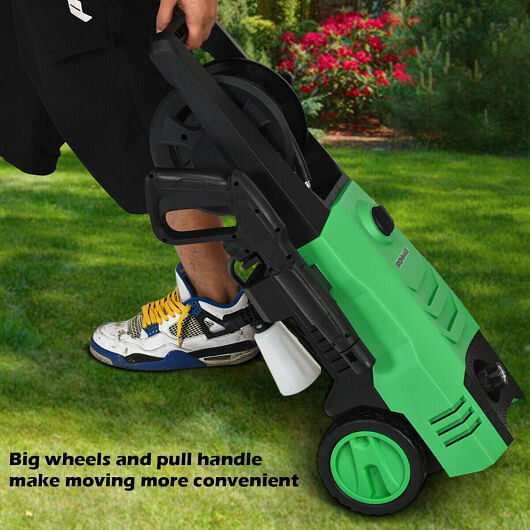 3500PSI Electric Pressure Washer with Wheels-Green - Free Shipping