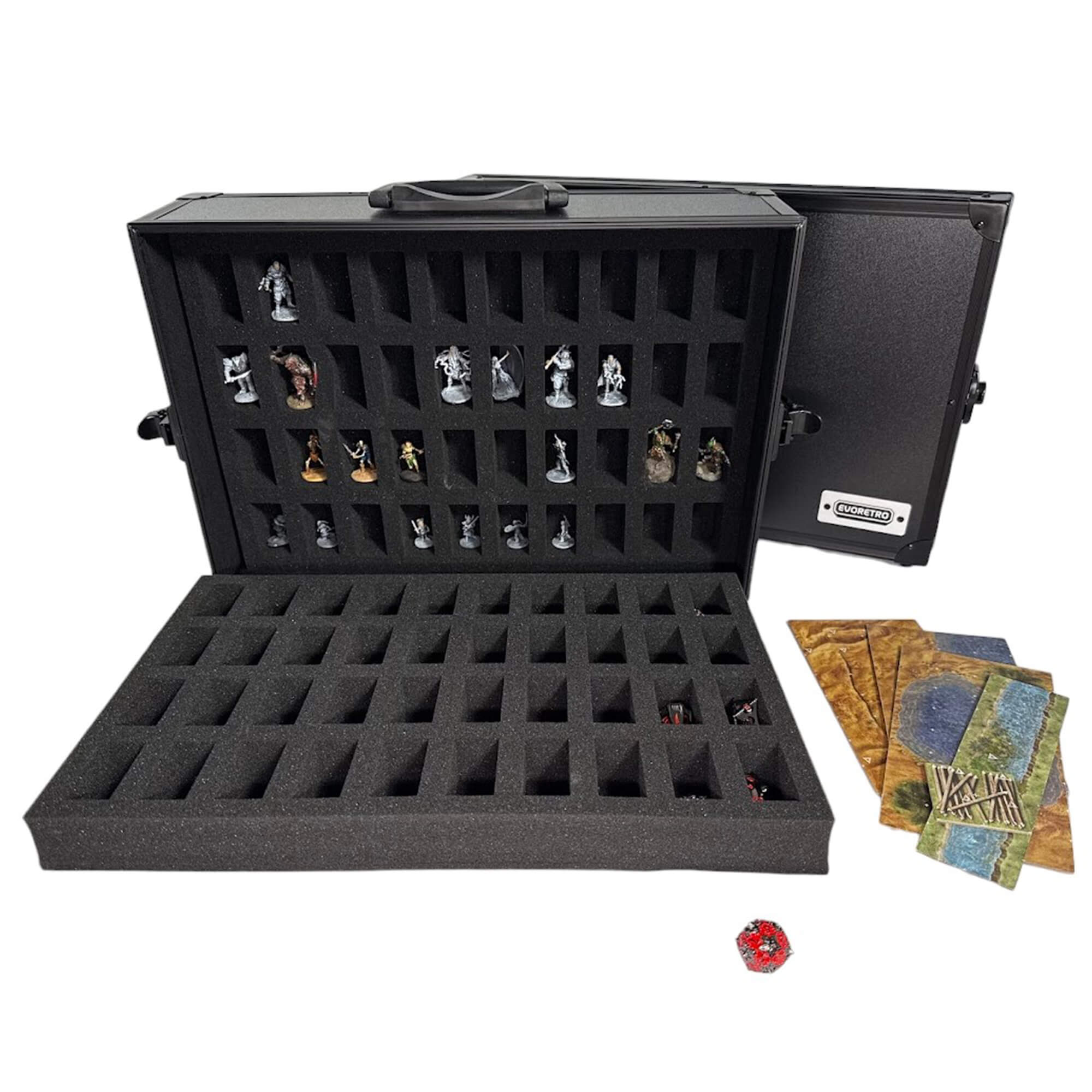 80-Slot Miniature Storage Case with Customizable Foam