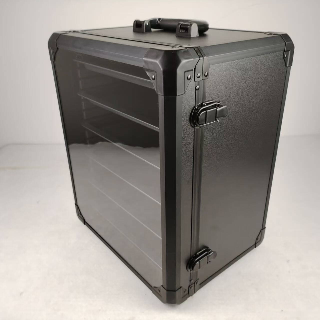 Aluminum Miniatures Display Case with 5 Magnetic Trays