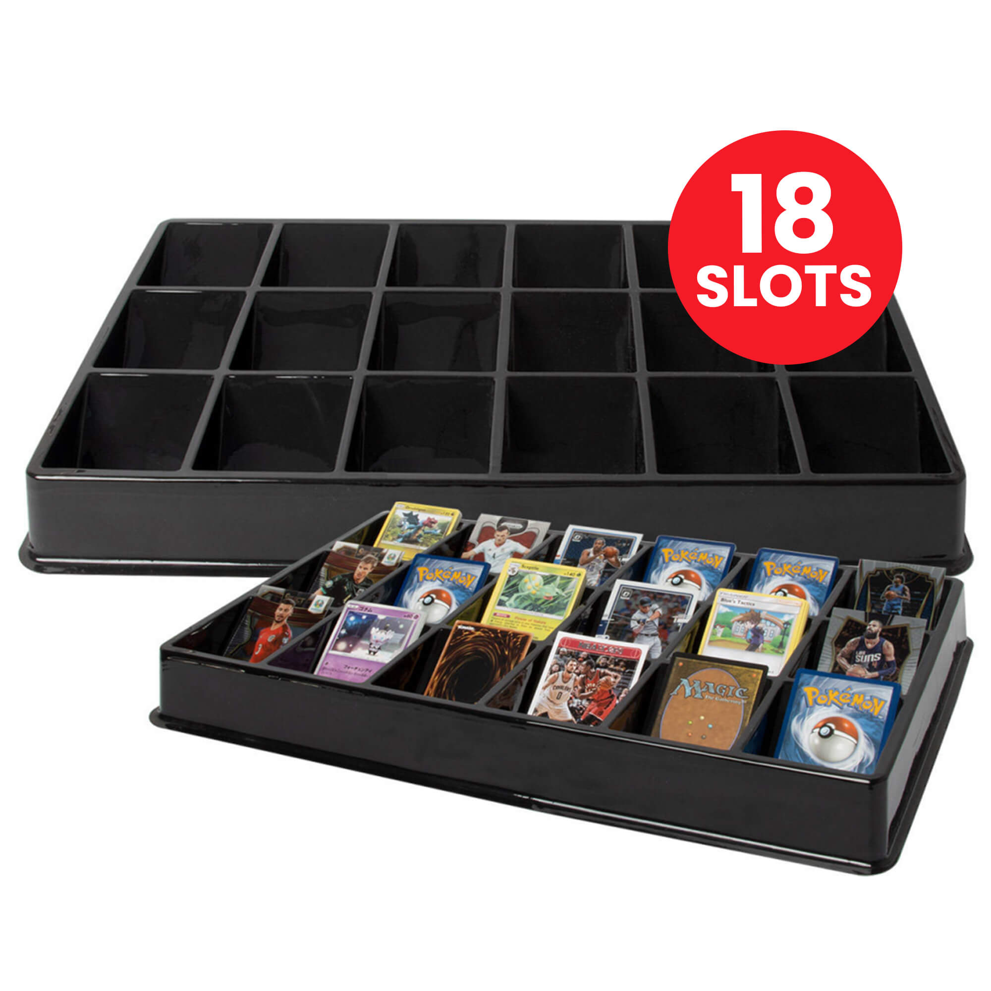 EVORETRO Card Sorting Tray – 18 Slots (Pack of 5)