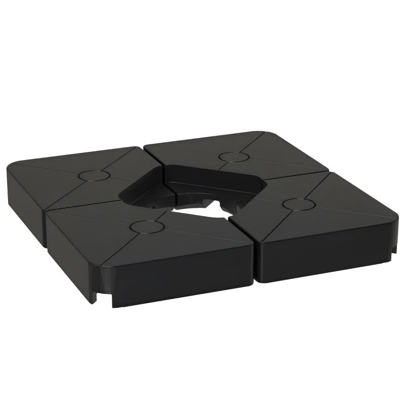 Umbrella Weights for Cantilever Parasols, Set of 4 Heavy Duty Parasol Base Weights, Black