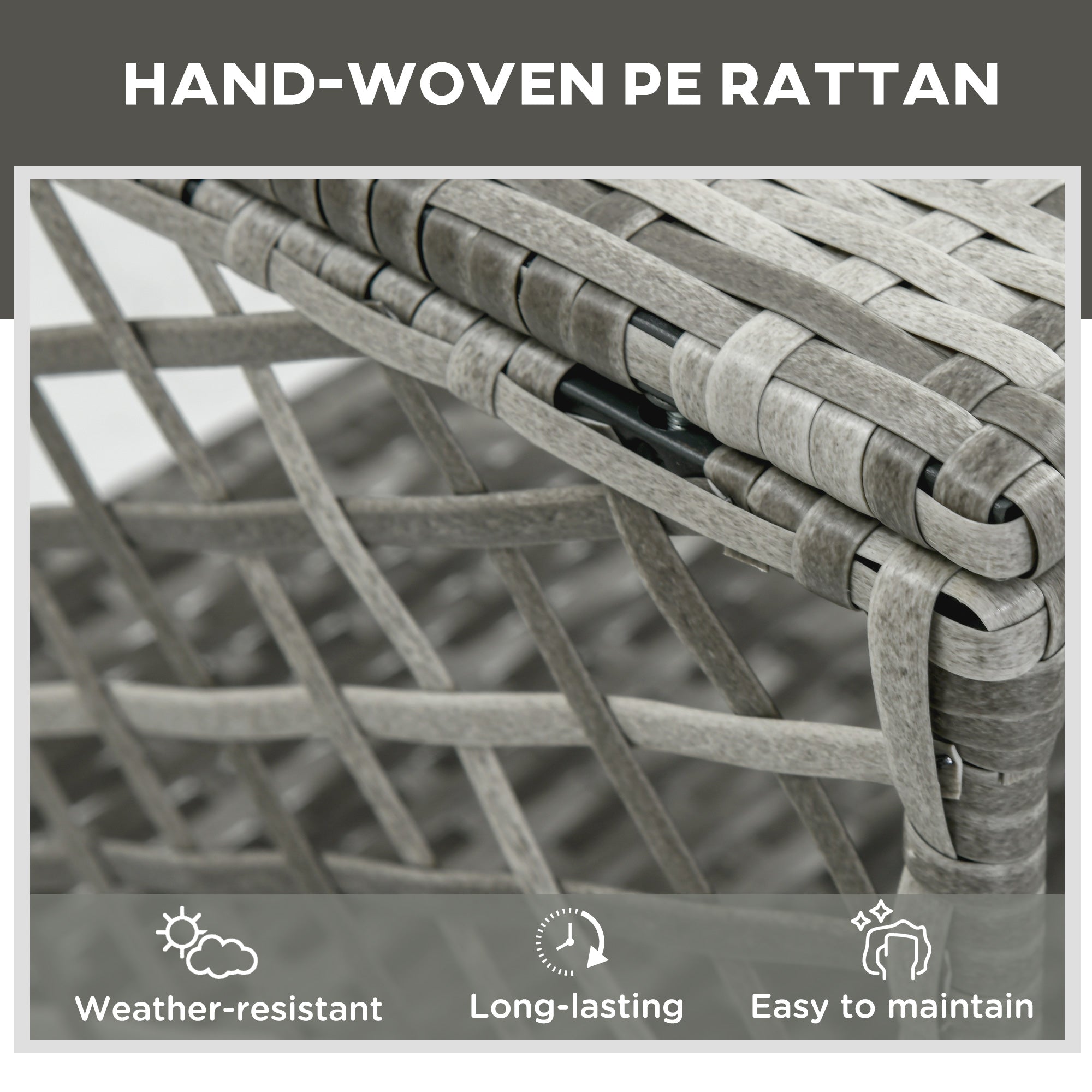 Outsunny Rattan Sun Lounger Set 2PC Deluxe Outdoor Recliner PE Wicker Patio Garden Chaise Green