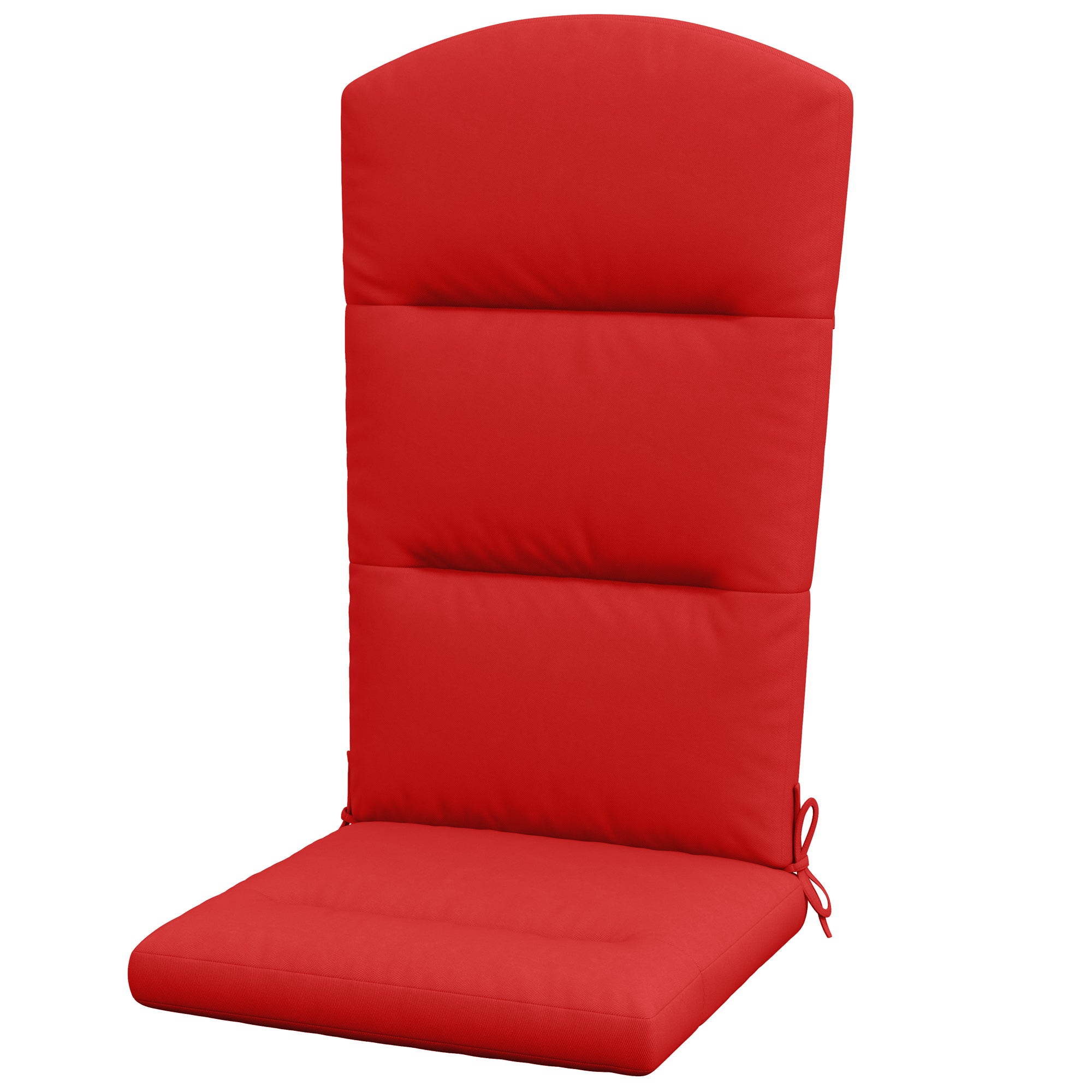 Outsunny Patio Chair Cushion for Adirondack Chairs Replacement Cushion with Back and Ties, Wine Red
