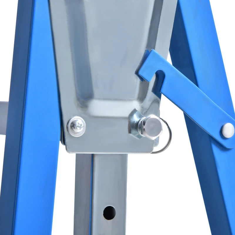 Set of 2 Adjustable Telescopic Builders Trestle, DIY Steel Work Bench Carpenter, Folding Saw Horse Tools Blue