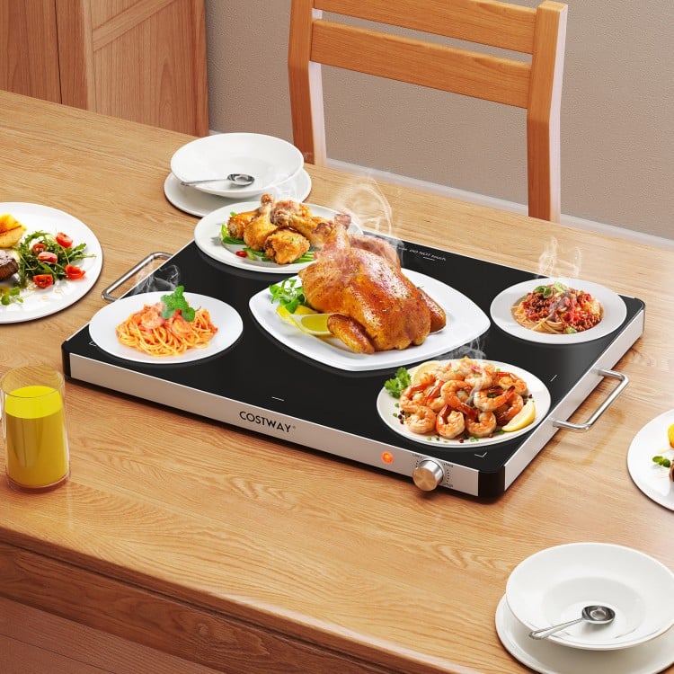 Electric Warming Food Warmer with Adjustable Temperature Control and Overheat Protection