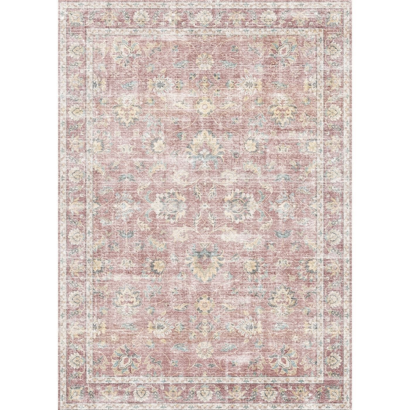 Elyse Pink Yellow Rug