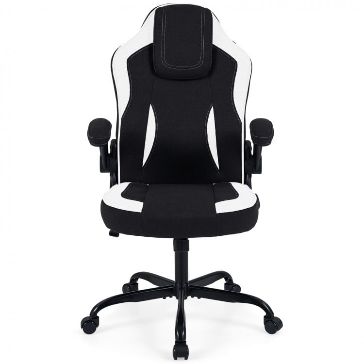 Ergonomic Computer Office Chair with 90° Flip-up Armrests-Black