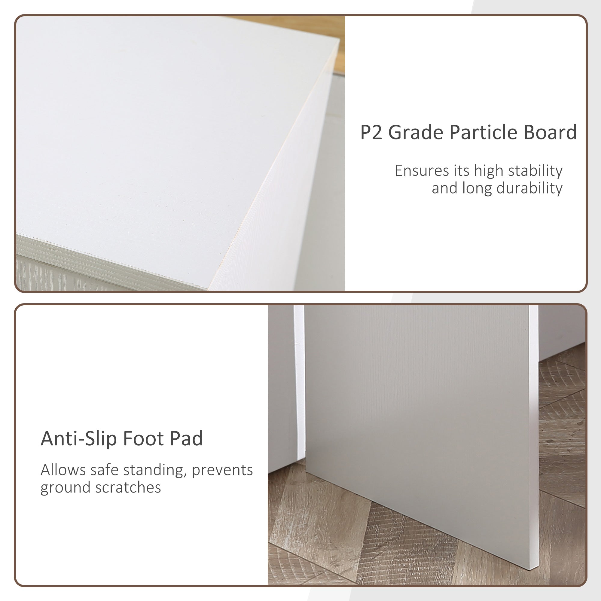 HOMCOM L Shaped Desk Corner Computer Table with Storage Cabinet Shelf Study Writing Home Office White